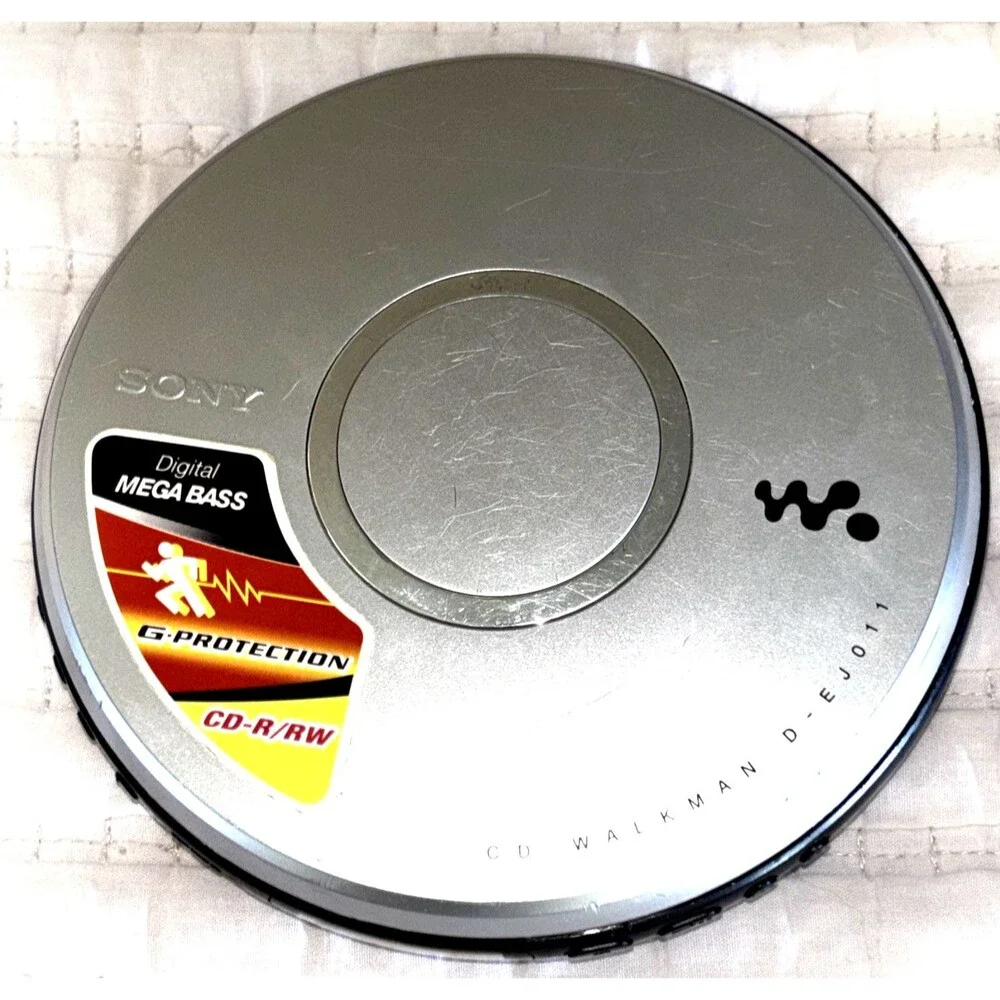 Sony Walkman D-EJ011 Portable CD Player Silver G-Protection for Parts/ Repair